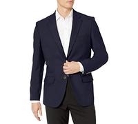 Amazon Essentials Herren Stretch-Blazer mit langen Ärmeln, klassische Passform, Knopfleiste, Marineblau, 46