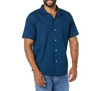 Amazon Essentials Herren Urlaubshemd Aus Baumwolle, Kurzärmelig Und Schmal Geschnitten, Marineblau, XL
