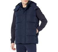 Amazon Essentials Herren Wasserabweisende Daunenweste aus recyceltem Polyester mit Kapuze in lockerer Passform (zuvor Amazon Aware)