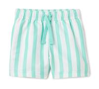 Amazon Essentials Jungen Regular-Fit Schnelltrocknende Badehose Badeshorts, Kräftiges Minzgrün Streifen, 8 Jahre