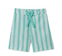 Amazon Essentials Jungen Regular-Fit Schnelltrocknende Badehose Badeshorts, Kräftiges Minzgrün Streifen, 10 Jahre