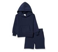 Amazon Essentials Jungen Set aus Kapuzenshirt und Shorts, Marineblau, 10 Jahre