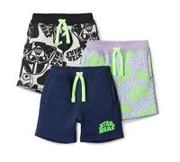 Amazon Essentials Jungen Shorts aus French-Terry-Strick, 3er-Pack, Star Wars, 3 Jahre