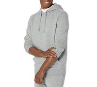 Amazon Essentials Leichter Langarm-Kapuzenpullover für Herren, French Terry, Grau meliert, Größe M