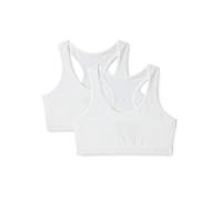 Amazon Essentials Mädchen Bustier, Crop-Top-Bralette aus Baumwoll-Jersey mit Ringerrücken, 2er Pack