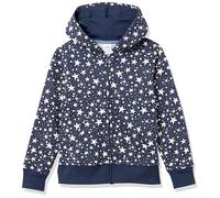 Amazon Essentials Mädchen Fleece-Kapuzenpullover mit Reißverschluss, Marineblau Sterne, 9 Jahre