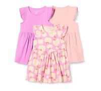 Amazon Essentials Mädchen Jersey-Tunika mit Rüschen, 3er-Pack, Mauve/Rosa/Äpfel, 5 Jahre