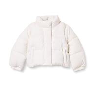 Amazon Essentials Mädchen Kurze Steppjacke Mit Durchgehendem Reißverschluss (Aus Mattem Oder Sherpa Fleece, Gesteppt), Eierschalenweiß, 2 Jahre