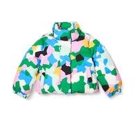 Amazon Essentials Mädchen Kurze Steppjacke Mit Durchgehendem Reißverschluss (Aus Mattem Oder Sherpa Fleece, Gesteppt), Geometrisches Tarnmuster, 3 Jahre