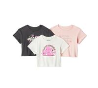Amazon Essentials Mädchen Regular-Fit Kurzärmelige T-Shirts aus Baumwolle, 3er Pack, Harry Potter Wizardry, 5 Jahre