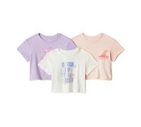 Amazon Essentials Mädchen Regular-Fit Kurzärmelige T-Shirts aus Baumwolle, 3er Pack, Looney Tunes Lola, 8 Jahre