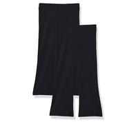 Amazon Essentials Mädchen Schlag-Leggings aus Baumwoll-Stretch, 2er Pack, Schwarz/Schwarz, 4 Jahre