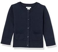 Amazon Essentials Mädchen Schmal Geschnittener Cardigan-Pullover mit Rundhalsausschnitt, Marineblau, 5 Jahre