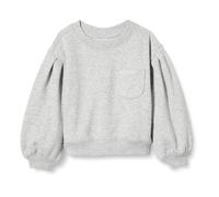 Amazon Essentials Mädchen Sweatshirt mit gerafften Ärmeln und Tasche, Hellgrau Meliert, 10 Jahre