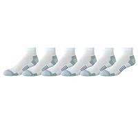 Amazon Essentials Men's 6-Pack Performance Cotton Cushioned Athletic Ankle Socks, White, Shoe Size: 12-16