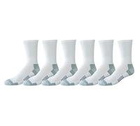Amazon Essentials Men's 6-Pack Performance Cotton Cushioned Athletic Crew Socks, White, Shoe Size: 6-12