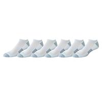 Amazon Essentials Men's 6-Pack Performance Cotton Cushioned Athletic No-Show Socks, White, Shoe Size: 12-16