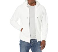 Amazon Essentials Men's Full-Zip Hooded Fleece Sweatshirt Sweater, -Off White, Large