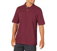 Amazon Essentials Men's Regular-Fit Cotton Pique Polo Shirt, Port, Large