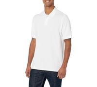 Amazon Essentials Men's Regular-Fit Cotton Pique Polo Shirt, White, X-Large