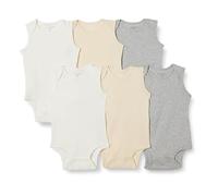 Amazon Essentials Unisex Baby Ärmellose Achselbodys aus Gerippter Baumwolle, 6er Pack