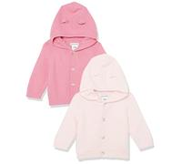 Amazon Essentials Unisex Baby Kapuzenpullover, 2er-Pack, Hellrosa/Staubrosé, 24 Monate