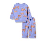 Amazon Essentials Unisex Baby Set aus Sweatshirt und Jogginghose aus French Terry, 2er-Pack, Purpur Melone Tiger, 3-6 Monate