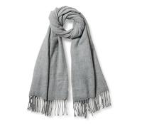 Amazon Essentials Unisex Erwachsene Übergroßer gewebter Schal mit Fransen, Grau Meliert, Einheitsgröße