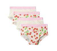 Amazon Essentials Unisex Kinder Töpfchen-Trainingshose aus Baumwolle, 4er Pack, Punkte/Erdbeeren, 3 Jahre