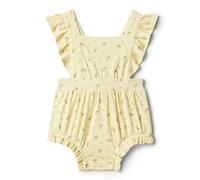 Amazon Essentials x Sofia Grainge Baby - Mädchen Ärmelloser Strampler aus Baumwolle mit Rüschen, Hellbronze Ditsy Blumen, 3-6 Monate