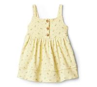 Amazon Essentials x Sofia Grainge Baby - Mädchen Lässiges Baumwollkleid im A-Linien-Schnitt, Hellbronze Ditsy Blumen, 2 Jahre