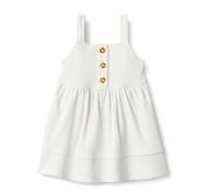Amazon Essentials x Sofia Grainge Baby - Mädchen Lässiges Baumwollkleid im A-Linien-Schnitt, Weiß, 12 Monate