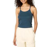 Amazon Essentials x Sofia Grainge Damen Kurzes Unterhemd aus Mikrostrick, Dunkles Marineblau, L