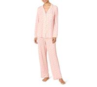 Amazon Essentials x Sofia Grainge Damen Pyjama-Set aus elastischer Modalfaser mit Langen Ärmeln und bodenlangem Unterteil, Blassrosa Eisbär, M