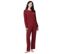 Amazon Essentials x Sofia Grainge Damen Regular-Fit Langärmeliges Henley-Schlafanzug-Set aus Modal Stretch