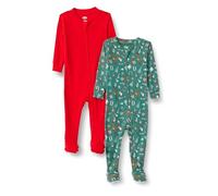 Amazon Essentials x Sofia Grainge Jungen Passende Weihnachts-Pyjama-Sets für die ganze Familie, 2er-Pack, Dunkles Salbeigrün Holiday, 3 Jahre