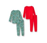Amazon Essentials x Sofia Grainge Jungen Passende Weihnachts-Pyjama-Sets für die ganze Familie, 2er-Pack, Dunkles Salbeigrün Holiday, 3 Jahre