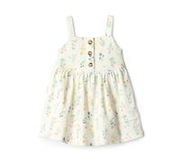 Amazon Essentials x Sofia Grainge Mädchen Lässiges Baumwollkleid im A-Linien-Schnitt, Elfenbeinfarbener Blumenstrauß, 2 Jahre