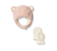 Amazon Essentials x Sofia Grainge Unisex Baby Set aus Mütze und Handschuhen, Blassrosa, XS (3-6 Monate)