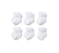 Amazon Essentials x Sofia Grainge Unisex Kinder Gestrickte Socken Mit Rundhalsausschnitt, 6 Paar, Weiß, 2-3 Jahre