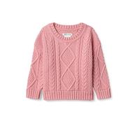Amazon Essentials x Sofia Grainge Unisex Kinder Relaxed-Fit Strickpullover mit Rundhalsausschnitt, Zartrosa, 2 Jahre
