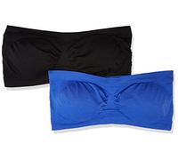 Amazon-Marke: Iris & Lilly Damen Nahtloser und Trägerloser BH, Mehrfarbig (Blk/royal), M, Label: M
