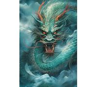 AMBATTERY Kreuzstich-Set, Mythischer Drache, 40 * 50 cm, 11CT, für Anfänger, Umweltfreundliche Druckfarben, Traditionell, Kreuzstich, Stickerei-Set, Embroidery Kit, für Erwachsene, nicht faltbar