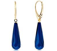 Amber by Mazukna - Ohrringe Bernstein, Handgefertigter Tropfen, 45x10mm Leichte Edelstein Ohrringe Silber 925, Statement-baumelnder