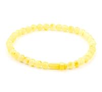 Amber Culture Bernstein Kreuz Stretch Armband - Zertifizierte Handarbeit 100% Natürliche Baltische 5mm Perlen Charm Armreif Unisex Mehrere Farben Geschenkbox