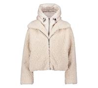 Amber & June - Amber & June - Kuschelige Plüschjacke mit Kapuze creme - Gr. - 36