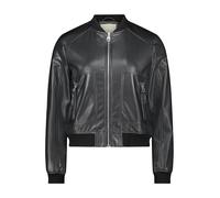 Amber & June Outdoorjacke Damen mit Kragen Schwarz Gr. 38 - 100% Polyurethan/100% Polyester