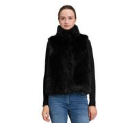 Amber & June - Kuschelige Plüsch-Weste - Dein vielseitiger Layering-Begleiter schwarz - Gr. - 42