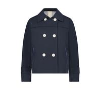 Sommerjacke AMBER & JUNE "Damen mit Kragen", Damen, Gr. 44, dunkelblau, Obermaterial: 100% Polyester; Besatz: 100% Polyamid; Futter: 100% Polyester, lässig geschnitten, Jacken (92314366-44) dunkelblau