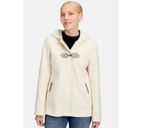Winterjacke AMBER & JUNE "Amber & June Winterjacke mit Kapuze", Damen, Gr. 34, beige (hellbeige), Obermaterial: 100% Polyester. Besatz: 50% Polyacryl, 25% Polyester, 20% Wolle, 5% Diverse Faserarten.